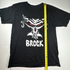 WWE Mens Brock Lesnar T-Shirt Large Black Cotton Wrestling Next Big Thing Skull