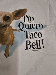Vintage 90s Taco Bell Shirt Yo Quiero Dog 1998 Want Some White Sz L