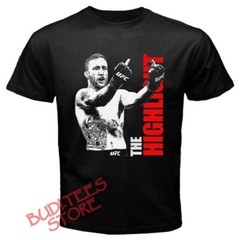 Justin Gaethje The Highlight MMA Fighter Men’s Black T-Shirt Size S-5XL