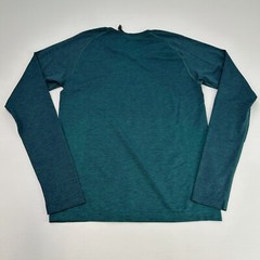 Lululemon Shirt Men Small Heather Teal Long Sleeve Train Work Party Run Gym Ex