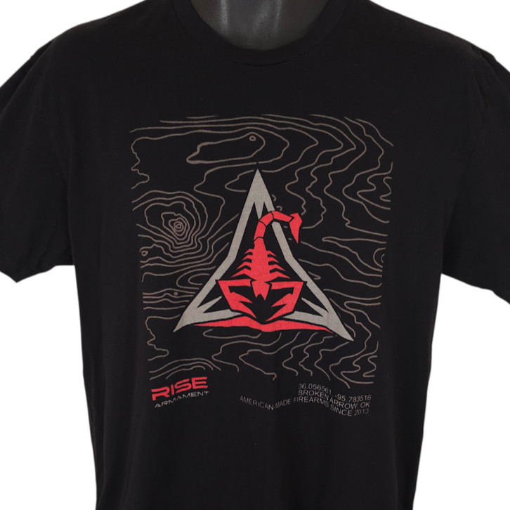 Rise Armament T Shirt Mens Size Large Black 2nd Amendment Firearms