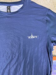 Habit Crooked Elm Graphic Tee Sun Fishing Shirt Men S BLUE Long Sleeve NWT E938