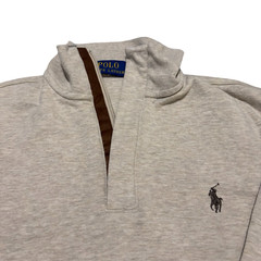 Polo Ralph Lauren Long Sleeve Pullover LSHZM16, Beige Brown Zipper XS