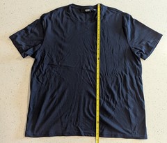 Murano Liquid Luxury Slim Fit Men’s T-Shirt in Blue Sz Lg Cotton Crew Neck