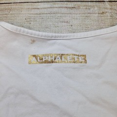 ALPHALETE Men’s Tank Top White L Performance Fit Cotton Spandex Activewear
