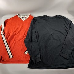 Lot of 10 Pull Over Long Sleeve T-shirts Mens Size M/L/XL/2XL