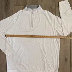 Peter Millar Men’s White Crown Comfort Textured 1/4 Zip Pullover Shirt XXL
