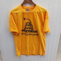 Yellow Gadsen Mask Serpent Don’t Cough On Me Men’s XL T Shirt
