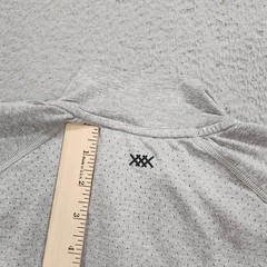 Rhone Shirt Mens Large Gray Perforated Yoke Quarter Zip Training Top Golf Travel
