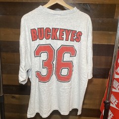 XL Vintage Ohio State Buckeyes 36 Grey T Shirt Sport Tag FREE SHIPPING