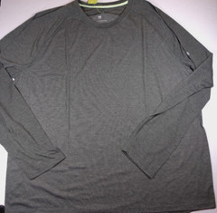 ALL IN MOTION Men’s Light Black Long Sleeve Running T-Shirt NEW Medium