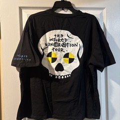Asap Rocky Injured Generation”Not Responsible” Tour Shirt Double Sided Sz XL