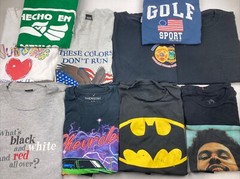 Wholesale Lot of 30 Graphic Short Sleeve Tee Shirts (Size Breakdown in Desc)
