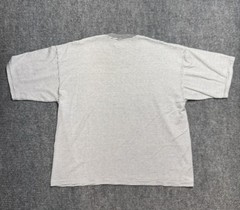 Vintage Plain Striped T Shirt Mens Medium Blank White Gray Boxy 80s 90s Russell