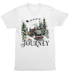 Christmas Train Journey T-Shirt for Women – Vintage Holiday Winter Scene Graphic