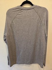 Rhone Reign Long Sleeve Shirt Large Gray Heathered Performance Crewneck Mens