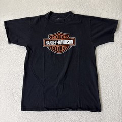 Vintage Harley Davidson Chicago Home of the Blues T Shirt Holoubek Large USA
