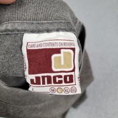 VINTAGE JNCO Shirt Mens Large Gray Flamehead Y2K Made In USA Short Sleeve Tee