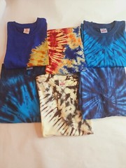 Tie Dye Mens T-Shirt Blank Tye Dyed Tee Spiral S, M, L,Handmadefromnigeria