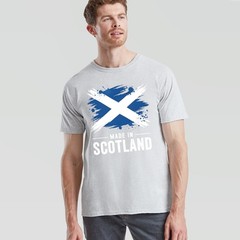 Made In Scotland Unisex T Shirt Scottish Flag Football Rugby Fan Patriot Top New