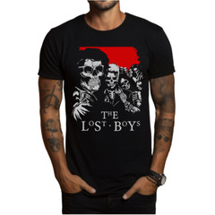 The Lost Boys Skull Movie Horror T-Shirt Black S-3XL