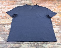 J Crew Vintage Jersey Relaxed Crew Neck Cotton Pocket T-Shirt Mens Large Blue