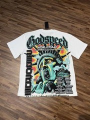 26SS Godspeed Mocking the Statue of Liberty printing Tee Mens Cotton T-shirt