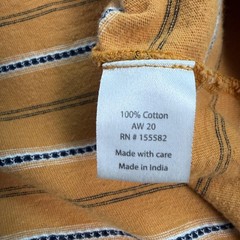 Corridor New York Shirt Mens Medium Yellow NYC Stripe Pocket Tee India Jersey