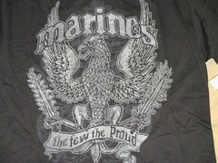 UNITED STATES MARINES MENS T SHIRT (LARGE) NWT BLACK “THE FEW THE PROUD MARINES”