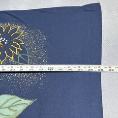 Vintage 1990s WetPaint Hand Painted Sunflower Floral Gem Jewels T-Shirt Sz OSFA