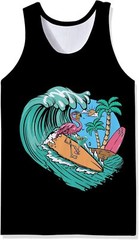 Mens Cotton Tank Tops Funny Graphic Beach Summer Sleeveless Muscle Tank Top