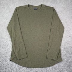 Goodlife Shirt Mens XL Green Long Sleeve Crew Neck Tri Blend Soft USA Curve Hem