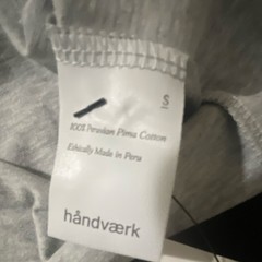 håndværk Men’s Gray Crew Neck Short Sleeve Cotton Jersey T-Shirt Size S