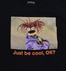 The Muppets Mens Pepe The King Prawn Just Be Cool, OK? Black Shirt New S-3XL