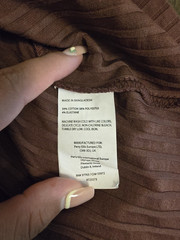 Perry Ellis Stretch Men’s Ribbed Short Sleeve T-Shirt Brown Size M