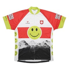 CUORE Mens White Red Green Smiley Face Graphic T-Shirt M Short Sleeve Crew Neck