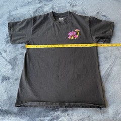ALAB Psychedelic Neon Mushroom Black Short Sleeve T-Shirt Medium