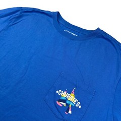 Chubbies Men’s “Seas The Weekend” 100% Cotton S/S Pocket T-Shirt Blue • XL