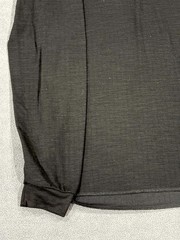George Henley Shirt Mens Medium Black Ribbed Cuff Long Sleeve Streetwear Casual