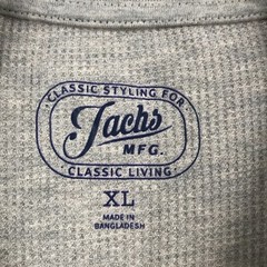 Jachs Shirt Mens XL Extra Large Long Sleeve Thermal Waffle Casual Sleep Brown