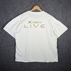 Vintage Xbox Shirt Mens XL White 90s XBOX Live Video Game Promo Faded Microsoft