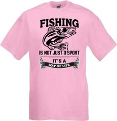 Fishing Sport Way Of Life Humour Novelty T Shirt Various Colours And Sizes