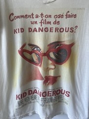 VINTAGE 2000s Kid Dangerous Lolita Cinema Bill Grime Couture Boxy V-Neck T-Shirt