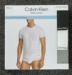 Calvin Klein Classic Fit Crew Neck T-Shirt 3-Pack Black White Grey Size Medium