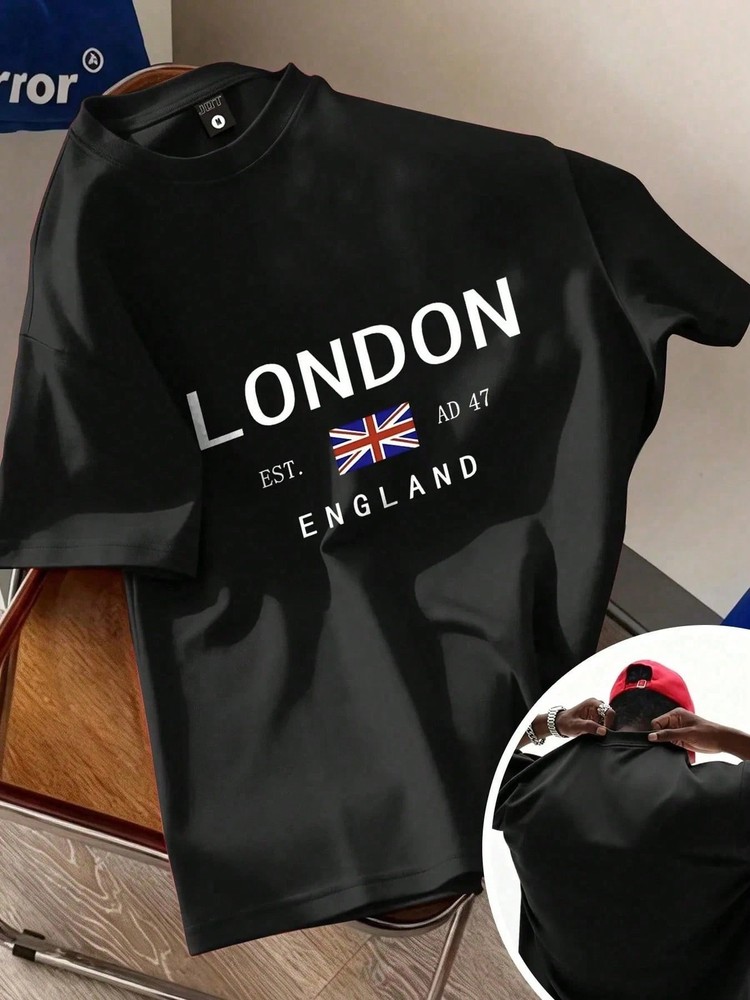 London England Tee Quick-Dry Oversized Vintage Street Unisex