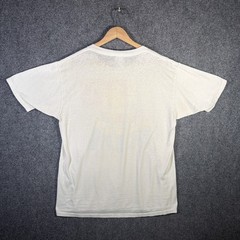 Vintage Abstract Shirt Mens Large White 90s Art Quote Basketball Sports Rim USA