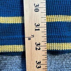 Foundry Shirt Mens Large Tall Blue Waffle Weave Long Sleeve Button Rib Cuff