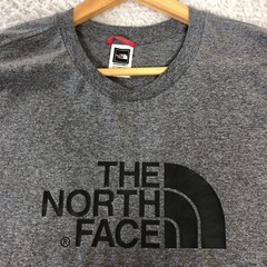 The North Face T Shirt Mens M Medium Grey Spellout Logo Walking Hiking Outdoors