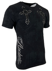 Xtreme Couture by Affliction Men’s T-Shirt Stone Ranger Biker Cross