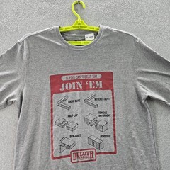 Duluth Trading Co. Men Shirt M Gray Wood Join Em Graphic Print Relaxed Fit